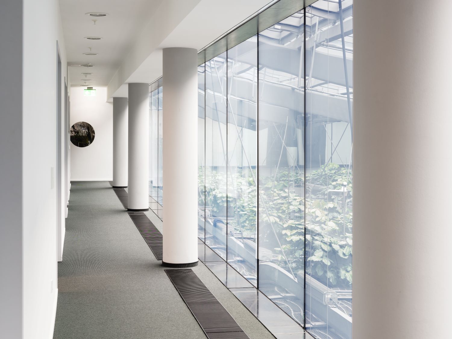 centermanagement, münchen, fünf höfe, flur, fenster, säulen