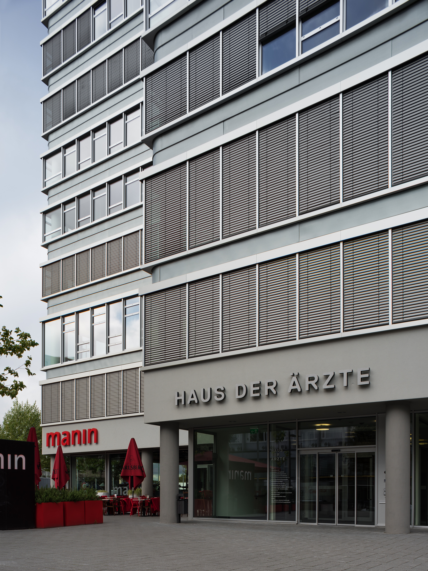house of physicians, saarbrücken, building, medical association, saarland, facade, courtyard