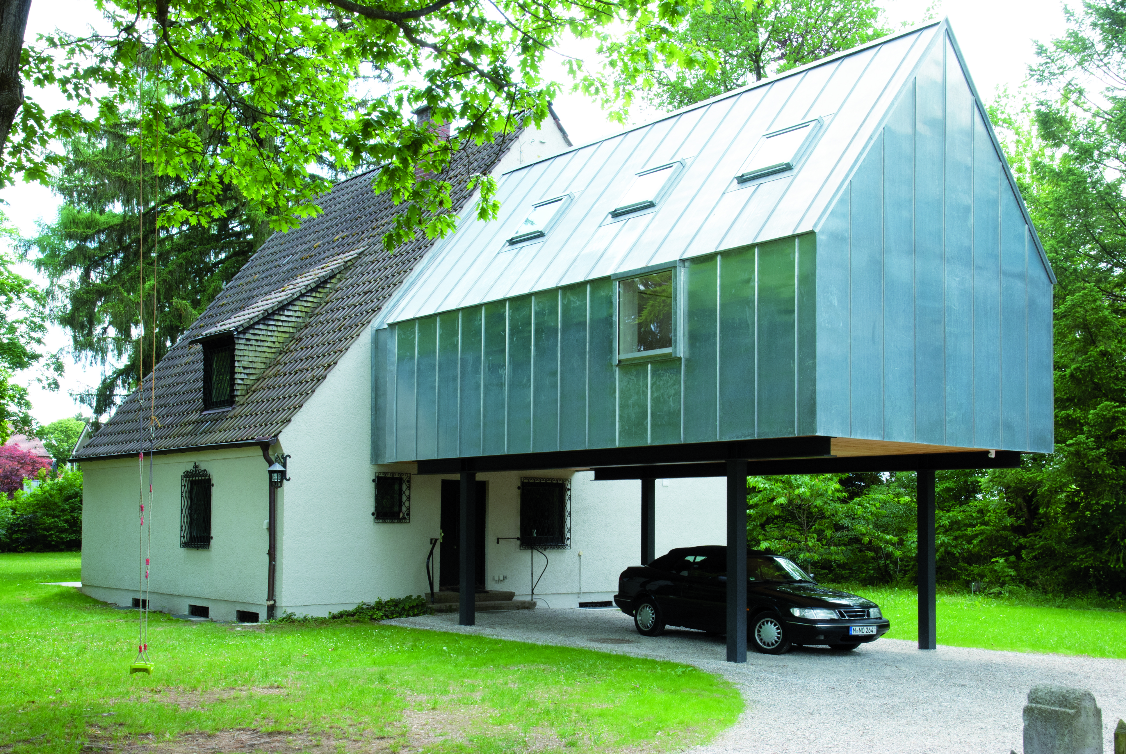 zinc tank, annex, munich, garage